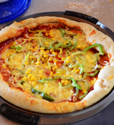 Gluten-free pizza with a cauliflower crust